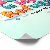 God is mijn toevlucht poster (Hoek)