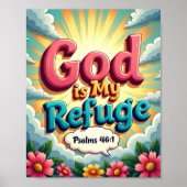 God is mijn toevlucht poster (Voorkant)