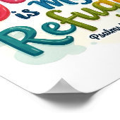 God is mijn toevlucht poster (Hoek)