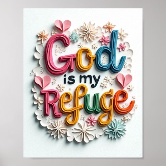 God is mijn toevlucht poster (Voorkant)