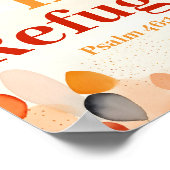 God is mijn toevluchtsoord Boho Christelijke Wall  Poster (Hoek)