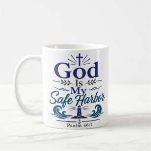 God Is Mijn Veilige Haven Bijbelse Waarheid Quote Koffiemok