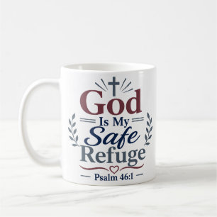 God Is Mijn Veilige Toevlucht Christelijk Trooston Koffiemok