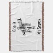 God is mijn Verlosser Bijbelse Christelijk-thema Deken (Voorkant Verticaal)