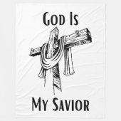 God is mijn Verlosser Bijbelse Christelijk-thema Fleece Deken (Voorkant)
