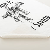 God is mijn Verlosser Bijbelse Christelijk-thema Sherpa Deken (3/4)