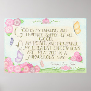 God is Mijn Voorziening - Florence Scovel Shinn Mu Poster
