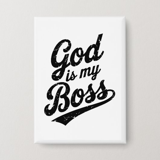 God is my boss button (Voorkant)
