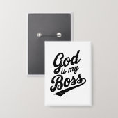 God is my boss button (Voorkant / Achterkant)