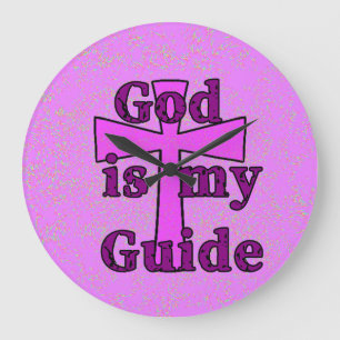 God Is My Guide Christelijke Wandklok