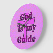 God Is My Guide Wandklok (Hoek)