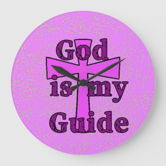 God Is My Guide Wandklok (Voorkant)