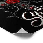 God Is My Refuge And Strength Rose Cross Faith Poster (Hoek)