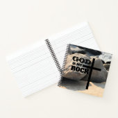 God is My Rock Bible Verse Black Cross Christian Notitieboek (Binnen)