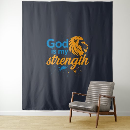 God is my strength  wandkleed (In situ)