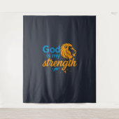 God is my strength wandkleed (Voorkant)