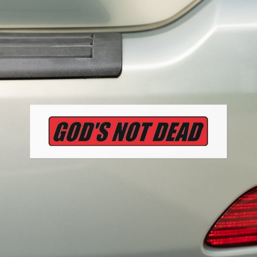 God is niet dood bumpersticker (Op auto)
