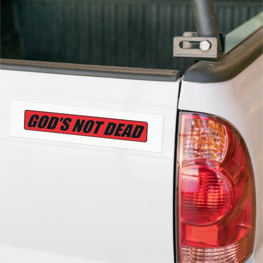 God is niet dood bumpersticker (Op Truck)