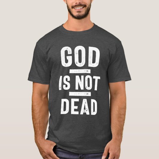 God is niet dood | CHRISTELIJK T-shirt (Voorkant)