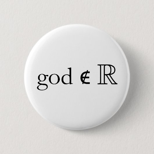 God is niet echt ronde button 5,7 cm (Voorkant)