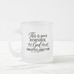 God is niet vergeten matglas koffiemok