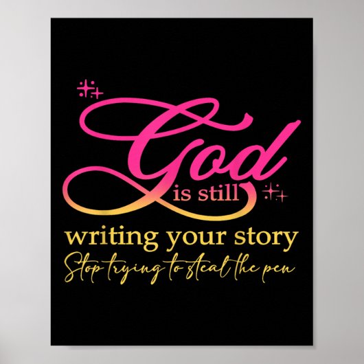 God is nog steeds bezig met het schrijven van je v poster (Voorkant)