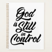 God is nog steeds in controle Christelijk citaat Planner (Voorkant)