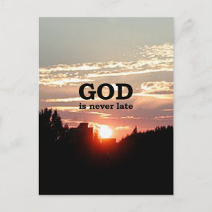 GOD is nooit laat Briefkaart