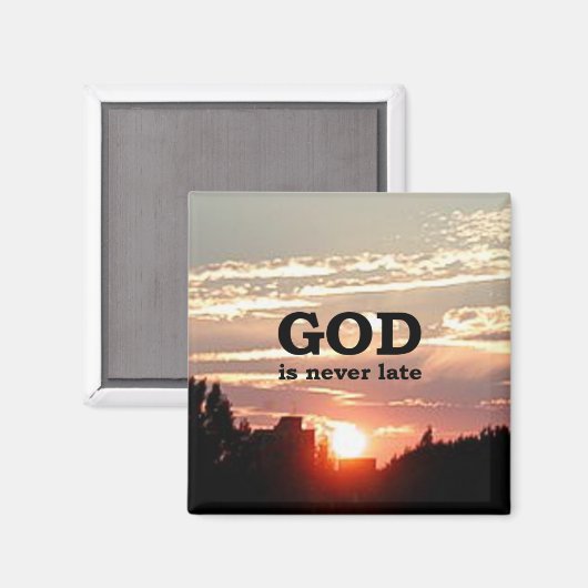 GOD is nooit te laat Magneet (Voorkant / Achterkant)