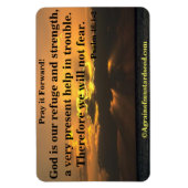 God is ons toevluchtsoord Bijbel Quote Magneet (Verticaal)