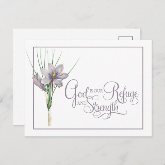 God is ons Vluchtel en onze kracht Briefkaart (Voorkant / Achterkant)