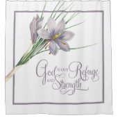 God is ons Vluchtel en onze kracht Douchegordijn (Voorkant)