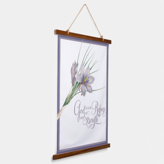God is ons Vluchtel en onze kracht Hangend Wandkleed (Gebogen)