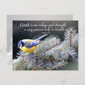 God is ons Vluchtel en Sterke Briefkaart (Voorkant / Achterkant)