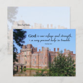 God is ons Vluchtel en Sterkte Briefkaart (Voorkant / Achterkant)