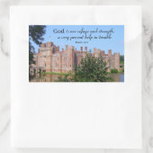 God is ons Vluchtel en Sterkte Rechthoekige Sticker (Tas)