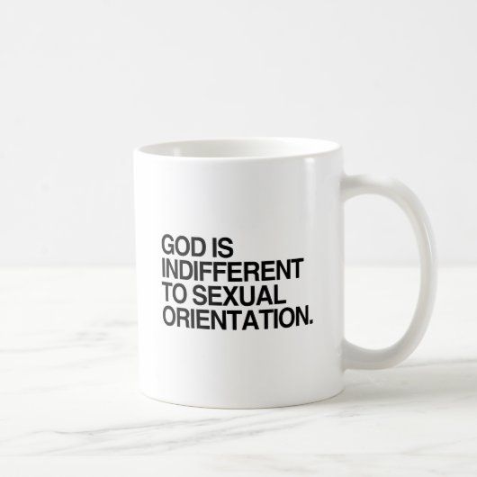 GOD IS ONVERSCHILLIG KOFFIEMOK (Rechts)