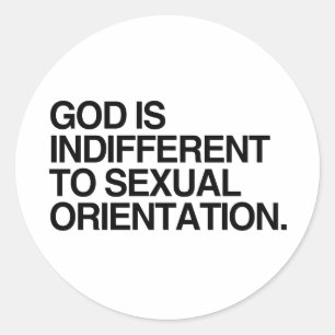 GOD IS ONVERSCHILLIG RONDE STICKER
