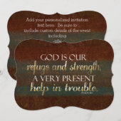 God is onze Christelijke bijbel Verse Brown/Gold Kaart (Voorkant / Achterkant)