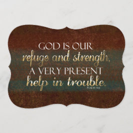 God is onze Christelijke bijbel Verse Brown/Gold Kaart