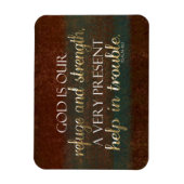 God is onze Christelijke bijbel Verse Brown/Gold Magneet (Verticaal)