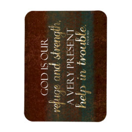 God is onze Christelijke bijbel Verse Brown/Gold Magneet