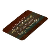 God is onze Christelijke bijbel Verse Brown/Gold Magneet (Linkerzijde)