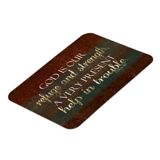 God is onze Christelijke bijbel Verse Brown/Gold Magneet (Linkerzijde)