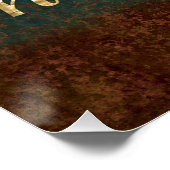 God is onze Christelijke bijbel Verse Brown/Gold Perfect Poster (Hoek)