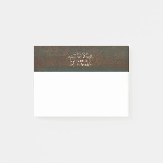 God is onze Christelijke bijbel Verse Brown/Gold Post-it® Notes (Voorkant)
