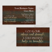 God is onze Christelijke bijbel Verse Brown/Gold Visitekaartje (Voorkant / Achterkant)