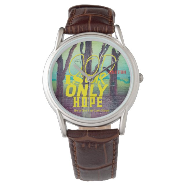 God is onze enige hoop T-shirt Horloge (Voorkant)