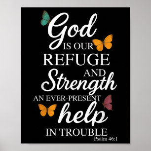 God Is Onze Toevlucht Bijbelvers Psalm 46_1 Poster