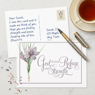 God is onze Toevlucht en kracht Briefkaart